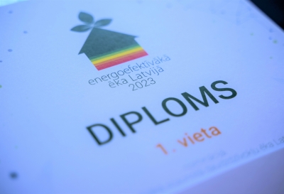 Diploms par  1.vietu konkursā "Energoefektīvākā ēka Latvijā"