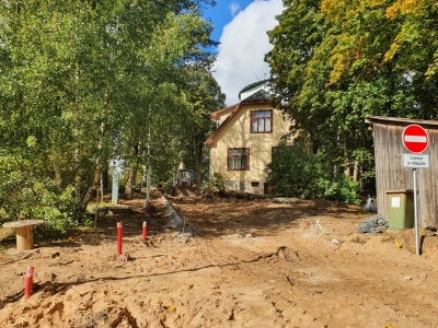 Klinšu kāpšanas sienas pievedceļa būvniecība