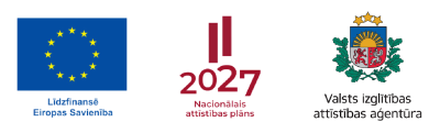 Projekta logo_atbalsta Eiropas savienība, Naconālais attīstības plāns un Valsts izglītības attīstības aģentūra