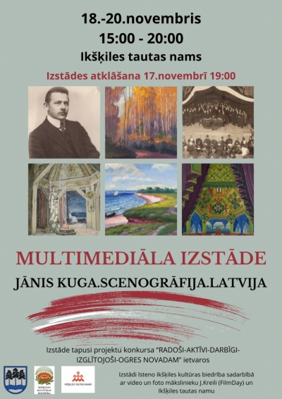 Izstāde JĀNIS KUGA. SCENOGRĀFIJA. LATVIJA. Ikšķilē