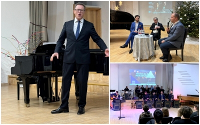 Muzikālās personības uzstājas Ogres Mūzikas un mākslas skolā, attēlu kolāža