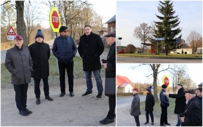 Attēlu kolāža: RTU mācībspēki, Egils Helmanis, ceļa zīmes Suntažu pagastā 2017.gads