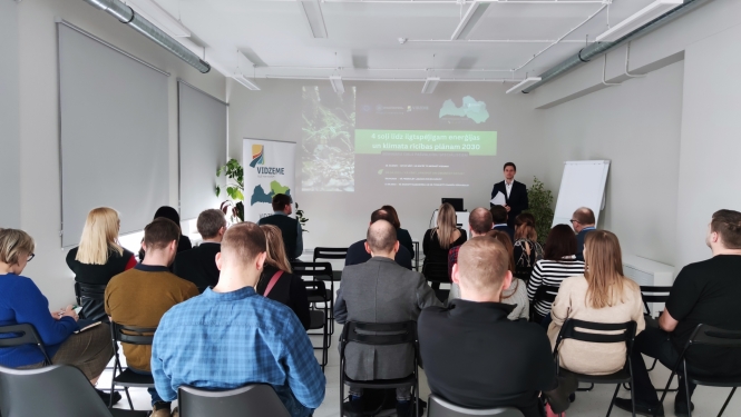 Foto no Vidzemes plānošanas reģiona organizētajām mācībāsm par enerģijas plānošanu 
