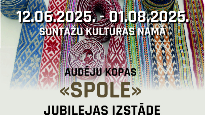 audēju kopas ‘’SPOLE’’ jubilejas izstāde ‘’Krāsu stāsti’’. Atklāšana 12.jūniijā plkst.17.00