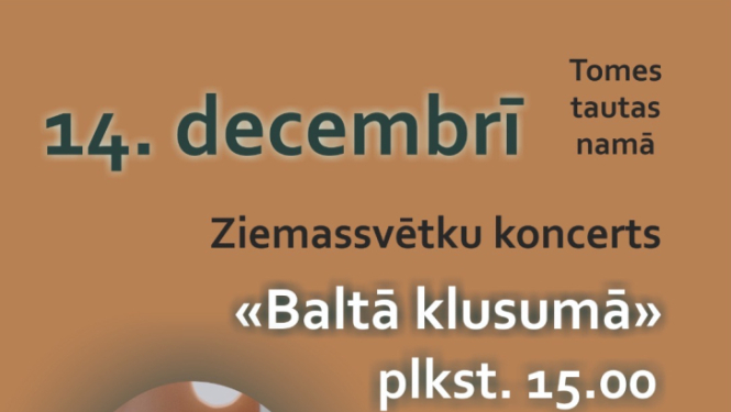 Afiša koncertam Tomē 14.decembrī. Attēlā - izpildītāji