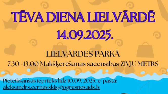 Tēva diena Lielvārdē 14.septembrī tiks atzīmēta ar makšķerēšanas sacensībām