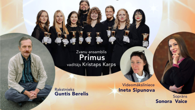 Pasākums par godu R. Ezeras 95.dzimšanas dienai Ķeguma bibliotēkā. Attēlā Zvanu ansamblis, Sonora Vaice un rakstnieks Guntis Berelis 