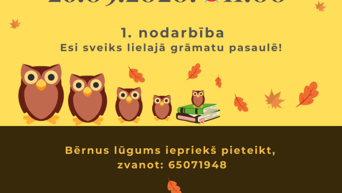Bibliotēka aicina mazos ogrēniešus uz “Pūces skoliņu”