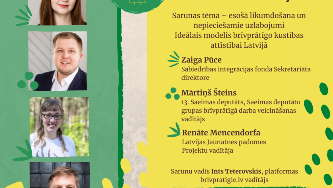 Notiks sarunu cikla “Sarunas dzīvajā! brivpratigie.lv” otrā tiešraide