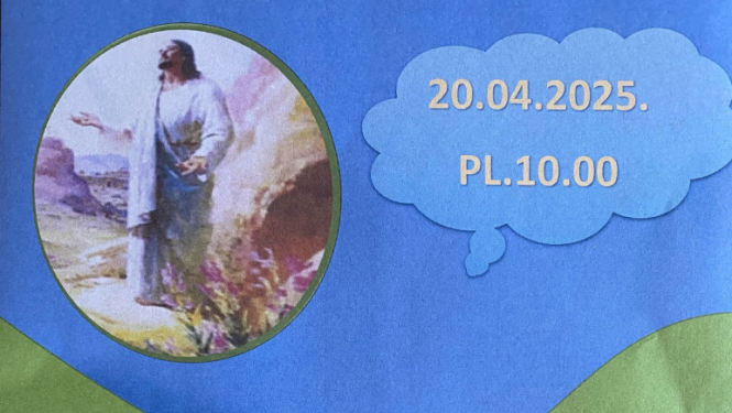 Lieldienu dievkalpojums Meņģeles evaņģēliski luteriskajā baznīcā 20. aprīlī plkst. 10.00