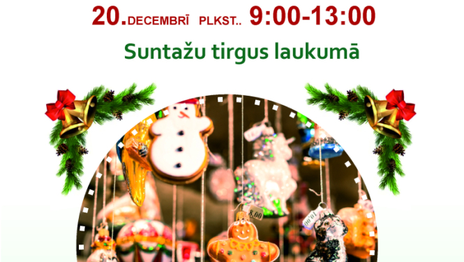 Afišā ziemassvētku rotājumi