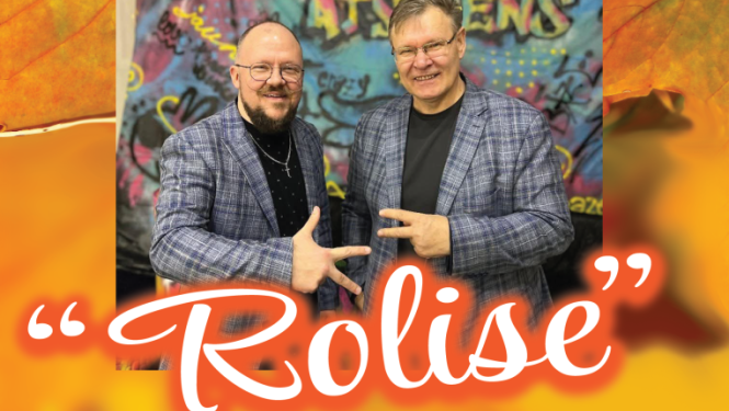 Afiša rudens ballei Madlienā. Attēlā grupas Rolise dalībnieki