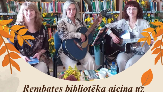 Afišā dzejniece Agita Priedoliņa un muzikālais duets - Dace Priedoliņa un Inga Makane