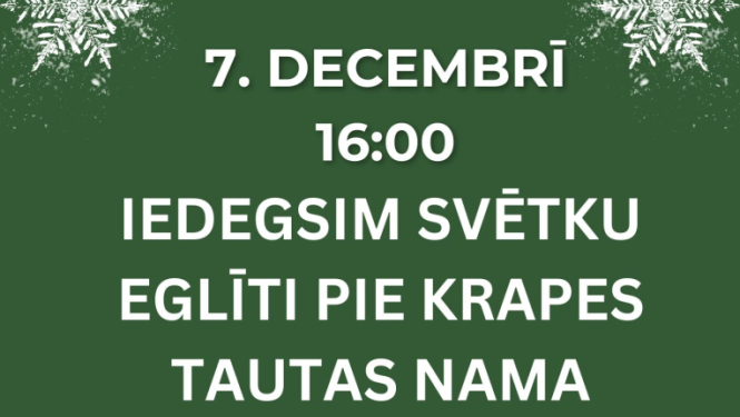 Eglītes iedegšana Krapē