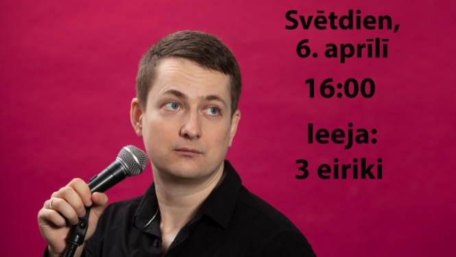 Maksims Trivaškevičs ar stand - up komēdiju "Stāstīšu jokus"! Krapes Tautas namā 6. aprīlī pl. 16.00
