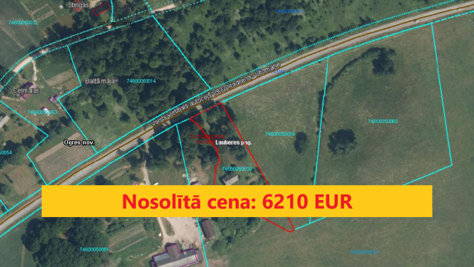 Nekustamā īpašuma - zemes vienības “Brūži”, Lauberes pag., atsavināšanas izsole