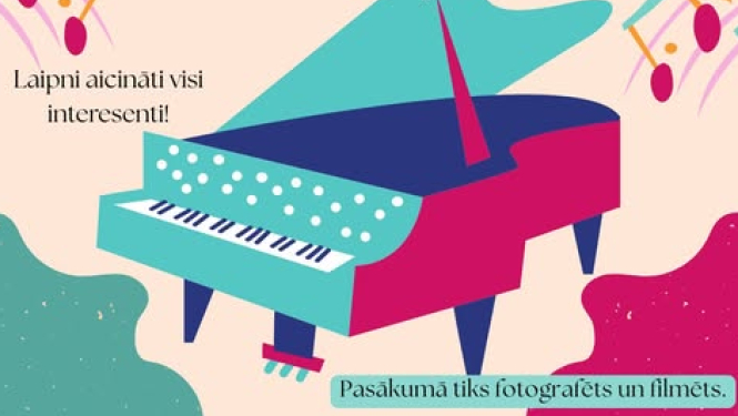 Afiša ar zīmētu krāsainu flīģeli