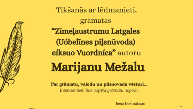 Tikšanās ar lēdmanieti, grāmatas “Zīmeļaustrumu Latgales (Uóbelīnes piļsnūvoda) eíksuo Vuordníca” autoru Marijanu Mežalu