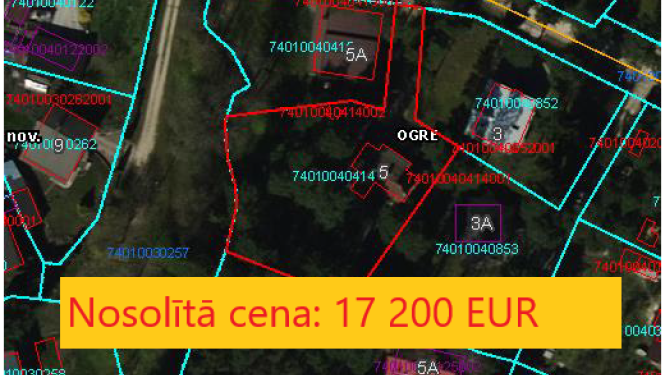Noslēgusies izsole īpašumam Čiekuru ielā 5-3, Ogrē. Nosolītā cena 17 200 eiro
