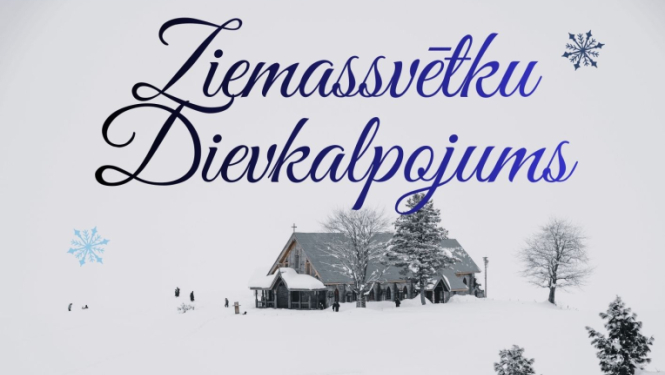 Afiša dievkalpojumam ziemas noskaņās