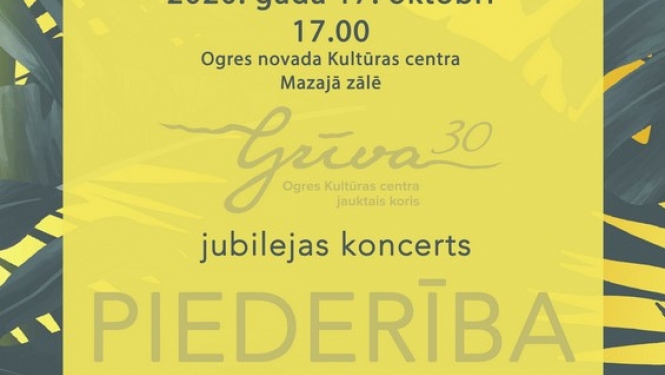 Jauktais koris "Grīva" aicina uz 30 gadu jubilejas koncertu "Piederība"