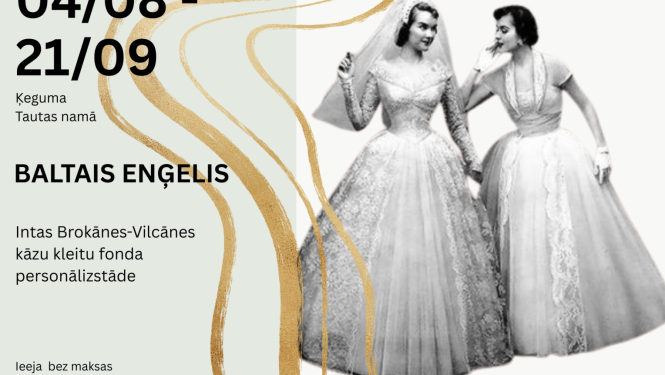 No 4. augusta līdz 21. septembrim Ķeguma Tautas namā Intas Brokānes-Vilcānes kāzu kleitu fonda personālizstāde “Baltais enģelis” 
