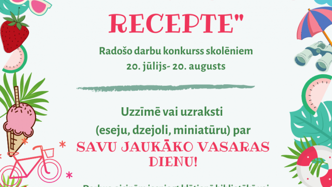 Ogres Centrālā bibliotēka aicina skolēnus piedalīties radošo darbu konkursā