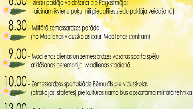 20. jūlijā Madlienas pagasta svētki
