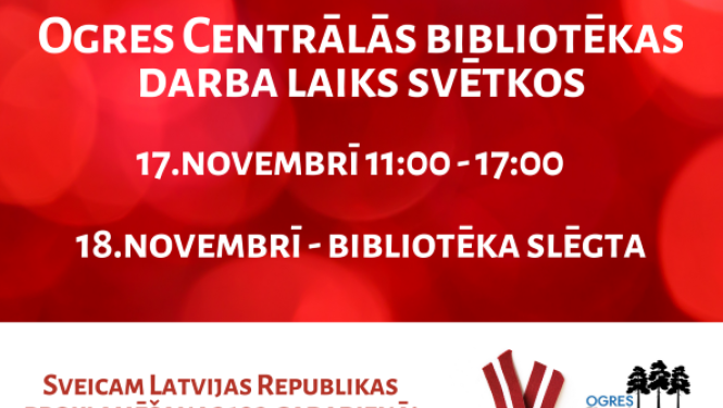Bibliotēkas darba laiks svētkos