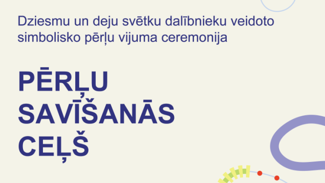 22. maijā plkst.11.00, Neatkarības laukumā, Ogrē, norisināsies Skolu Jaunatnes dziesmu un deju svētku dalībnieku veidota simboliska pērļu vijuma ceremonija PĒRĻU SAVĪŠANĀS CEĻŠ. Tuvojoties XIII Latvijas Skolu jaunatnes dziesmu un deju svētkiem, visi kolektīvi, kuri gatavojas Svētkiem, radoši iesaistās kopīgā aktivitātē “Savīšanās ceļš”, apgleznojot un radot savu unikālo identitāti kopumā no 2426 pērlēm, tai skaitā 134 no Ogres novada.   Ogres novada svinīgā pērļu nodošanas ceremonija  notiks 22. maijā plkst