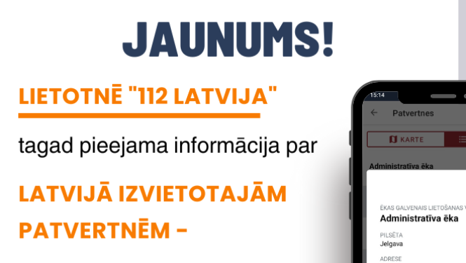 Lietotnē “112 Latvija” tagad pieejama informācija par tuvākajām patvertnēm