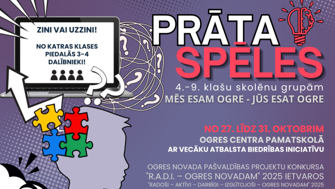 Prāta spēles skolēniem. Afiša