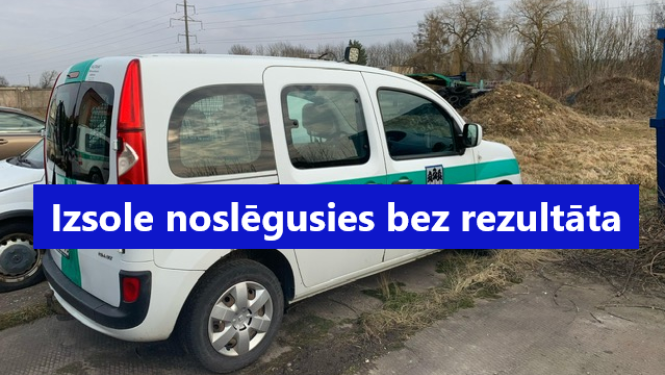 Automašīnas Reno Kangoo izsoles rezultāts