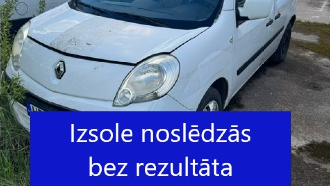 Bez rezultāta noslēgusies izsole automašīnai Renault Kangoo