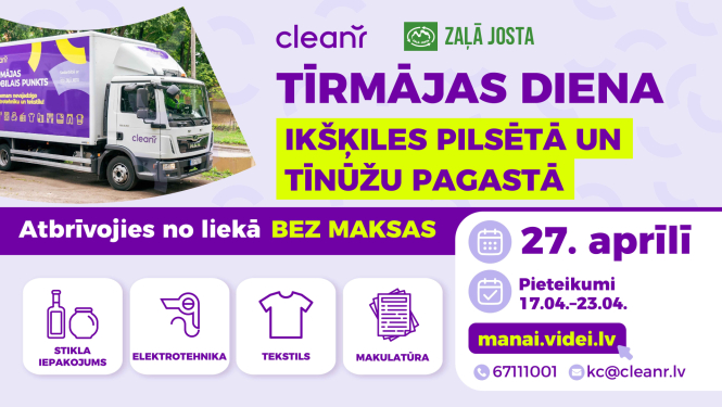 Akcija TĪRMĀJA 2025 Ikšķiles pilsētā un Tīnūžu pagastā 27. aprīlī