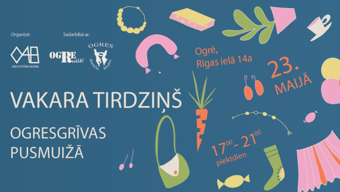 Vakara tirdziņš Ogresgrīvas pusmuižā - smaržām, garšām un dančiem piepildīts vakars 23.maijā no plkst. 17.00 līdz 21.00