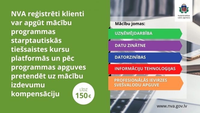 NVA piedāvā mācīties un saņemt kompensāciju
