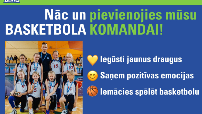 Ogres Basketbola skola aicina pievienoties meiteņu basketbola komandai