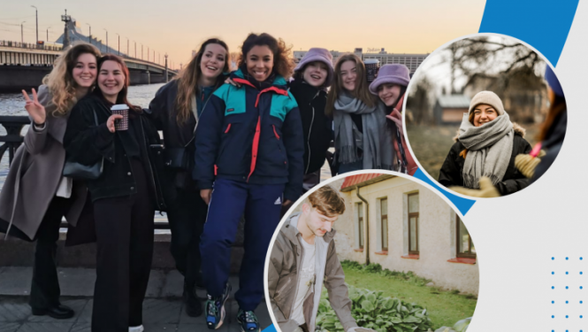 Plakāts informatīvam pasākumam par brīvprātīgo darbu un mentora lomu Eiropas Solidaritātes korpusa programmā