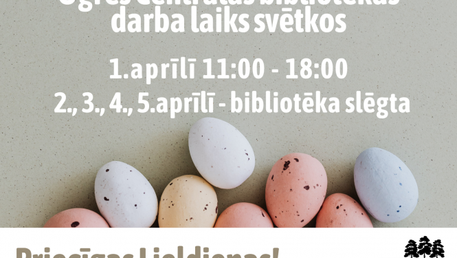 Bibliotēkas darba laiks svētkos