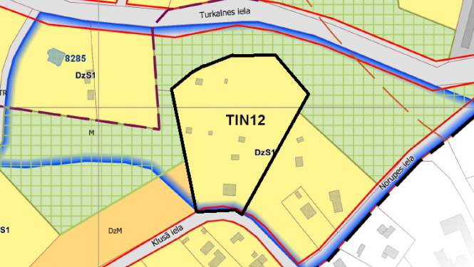 Teritorijas shēma ar zemes gabala novietojumu