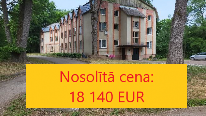 Nekustamā īpašuma Edgara Kauliņa aleja 15, dz. 8, Lielvārde izsoles rezultāts