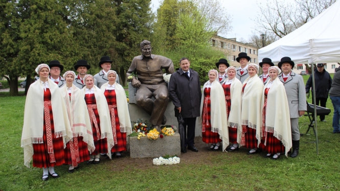 Edgaram Kauliņam 120 piemiņas pasākumi Lielvārdē 26.04.2023. 