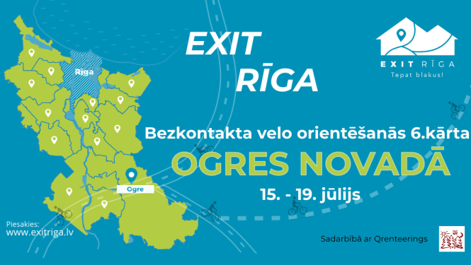 „ExitRīga” veloorientēšanās 6.kārta norisināsies Ogrē
