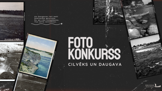 Fotokonkursa "Cilvēks un Daugava" afiša, nelielas kartītes ar Daugavas upi