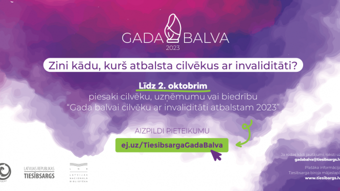 Afiša - Līdz 2. oktobrim piesaki cilvēku, uzņēmumu vai biedrību "Gada balvai cilvēku ar invaliditāti atbalstam 2023" 