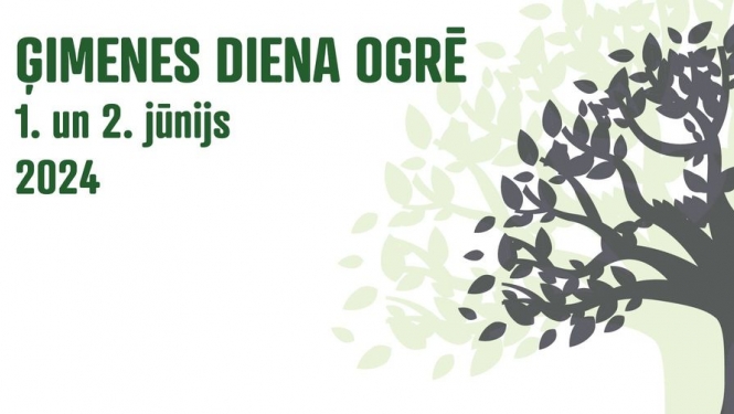 ģimenes diena Ogrē, fonā koks 06.2024.