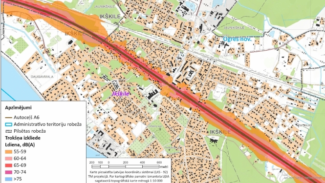 VSIA "Latvijas Valsts ceļi" Tehniskajā komisijā apstiprināja autoceļu trokšņa kartes
