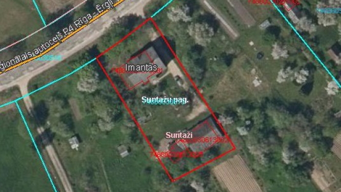 Nekustamais īpašums “Imantas”- 3, Suntažu pagasts, Ogres novads novads aerokarte 01.2024.