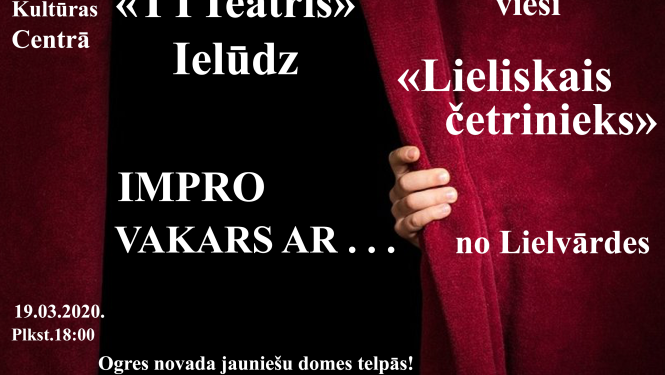 TTTeātris 19. martā aicina uz improvizācijas teātra vakaru